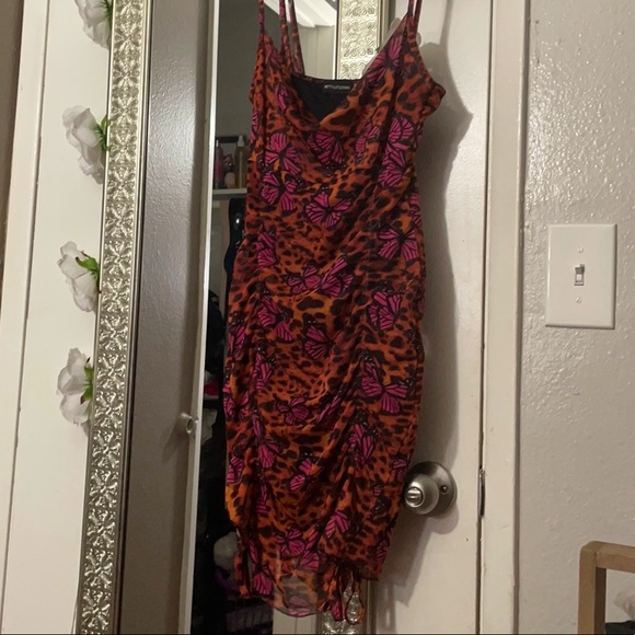 PrettyLittleThing Dresses & Skirts - PLT TAN LEOPARD MINI DRESS